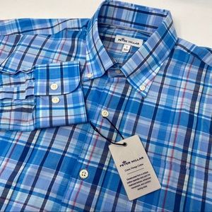 Peter Millar Plaid Long Sleeve Button Down Shirt